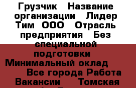 Грузчик › Название организации ­ Лидер Тим, ООО › Отрасль предприятия ­ Без специальной подготовки › Минимальный оклад ­ 19 000 - Все города Работа » Вакансии   . Томская обл.,Томск г.